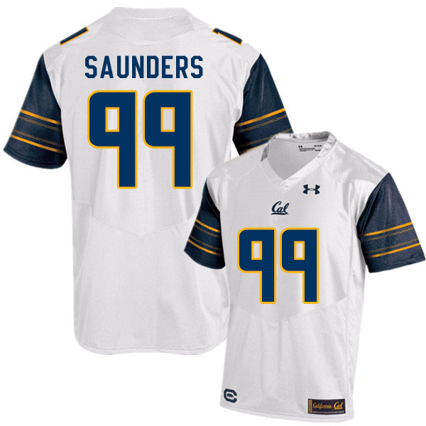 Men #99 Ethan Saunders Cal Bears College Football Jerseys Sale-White - Click Image to Close